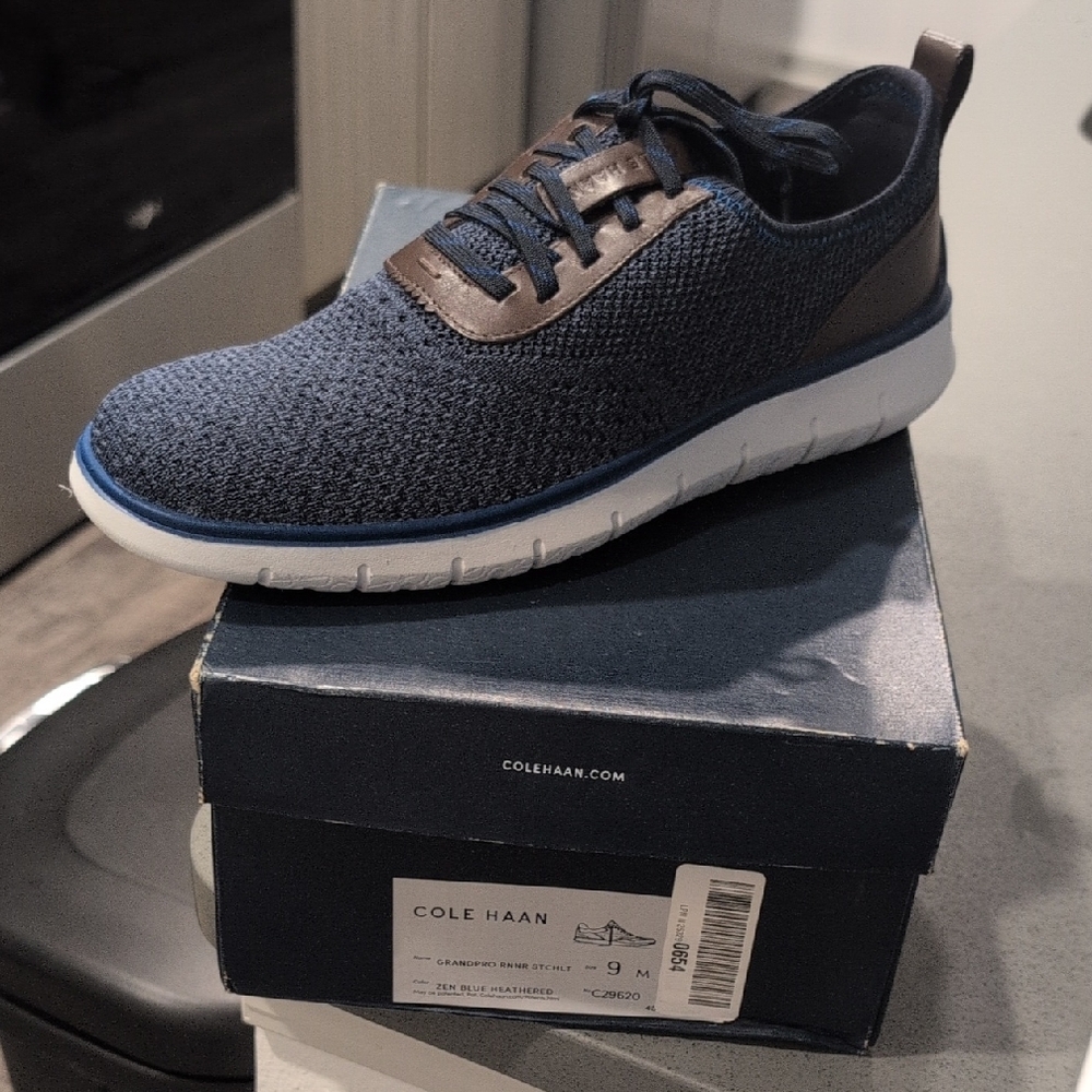 Cole Haan Men's Navy and Dark Brown Sneakers